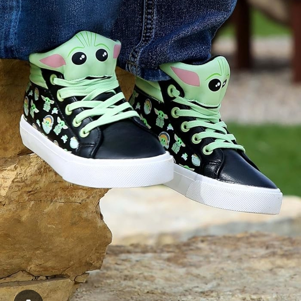 The Mandalorian Kids Grogu High Top Sneakers Baby Yoda